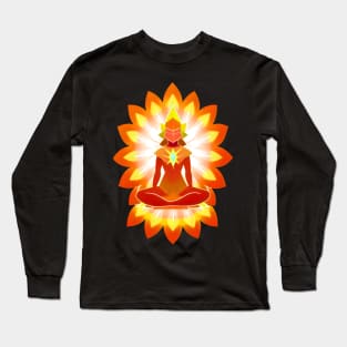 Aura Orange Meditation 02 Long Sleeve T-Shirt